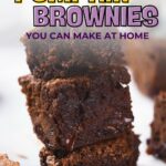 Text reads: "Quick & Easy Pumpkin Brownies You Can Make At Home" at the top, and "quickpreprecipes.com" at the bottom.