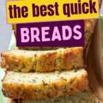 Text reads: "Tips to make the best quick breads" from QuickPreRecipes.com.