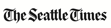 The Seattle Times' text logo, displayed in a classic blackletter typeface on a white background, offers readers more than just newsโit also features quick prep recipes to simplify your culinary adventures.