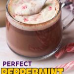 Text overlay: "Quick Prep Recipes" and "Perfect Peppermint Hot Chocolate.