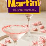 A sign reads "Candy Cane Martini" with a website link.