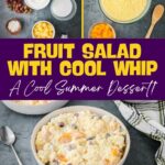 Text displays "Fruit Salad with Cool whip , A Cool Summer Dessert!" by Quick Prep Recipes.